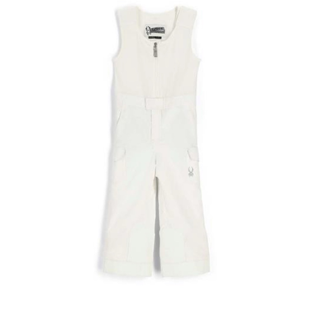 Spyder Kids White sparkle Ski Bib size 5